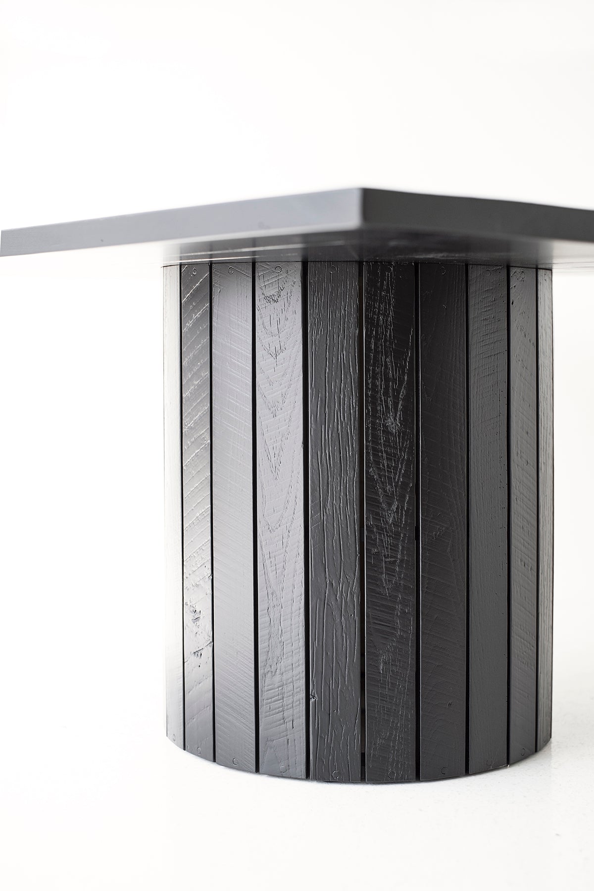 Black Reclaimed Wood Dining Table - The Bellhop- For Bertu Home - 2125