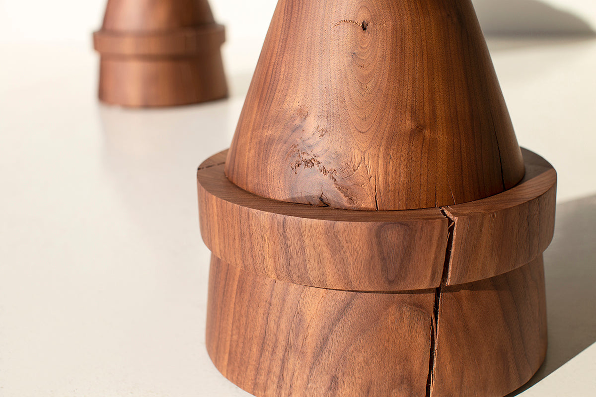 Boca Counter Stool in Walnut with Sheepskin - For Bertu Home - 2825