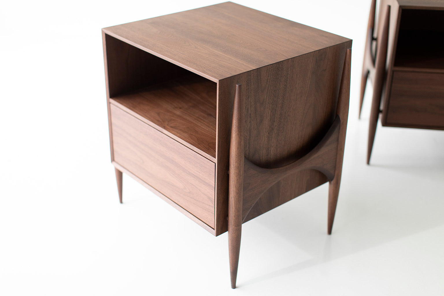 Cambre Modern Walnut Nightstand- 2005