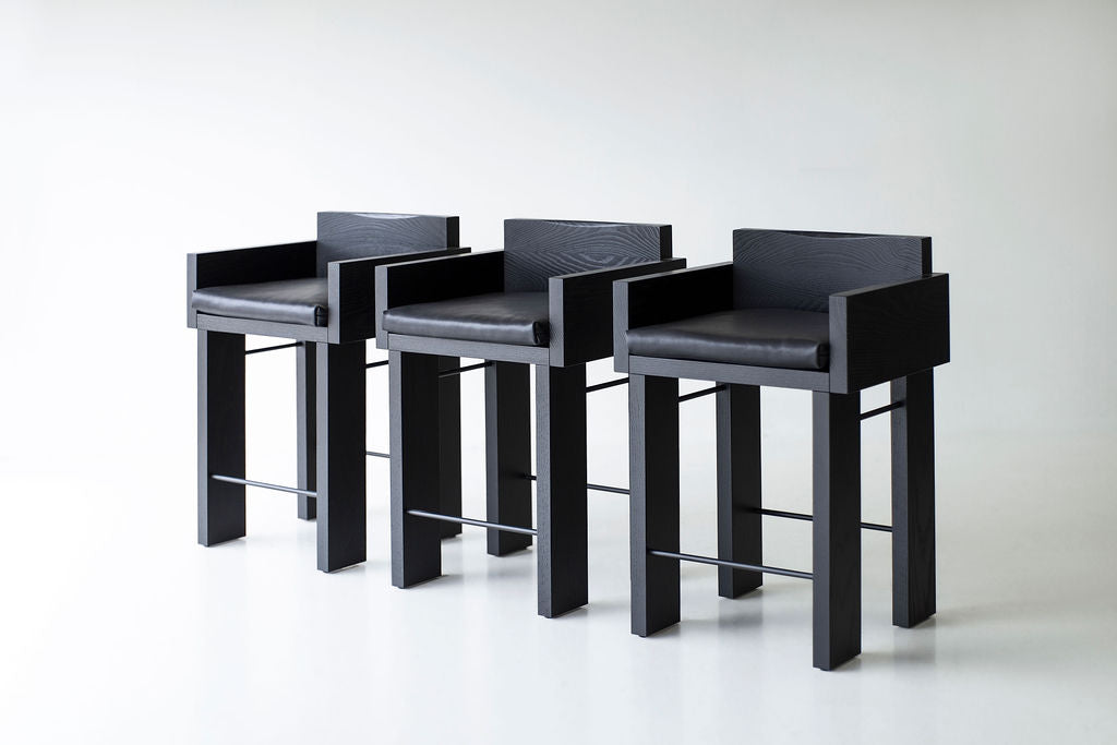 Chile Counter Stools in Blackened Oak - For Bertu Home - 3325