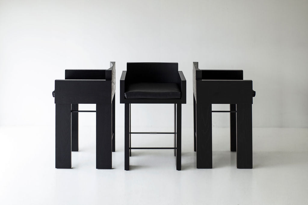 Chile Counter Stools in Blackened Oak - For Bertu Home - 3325