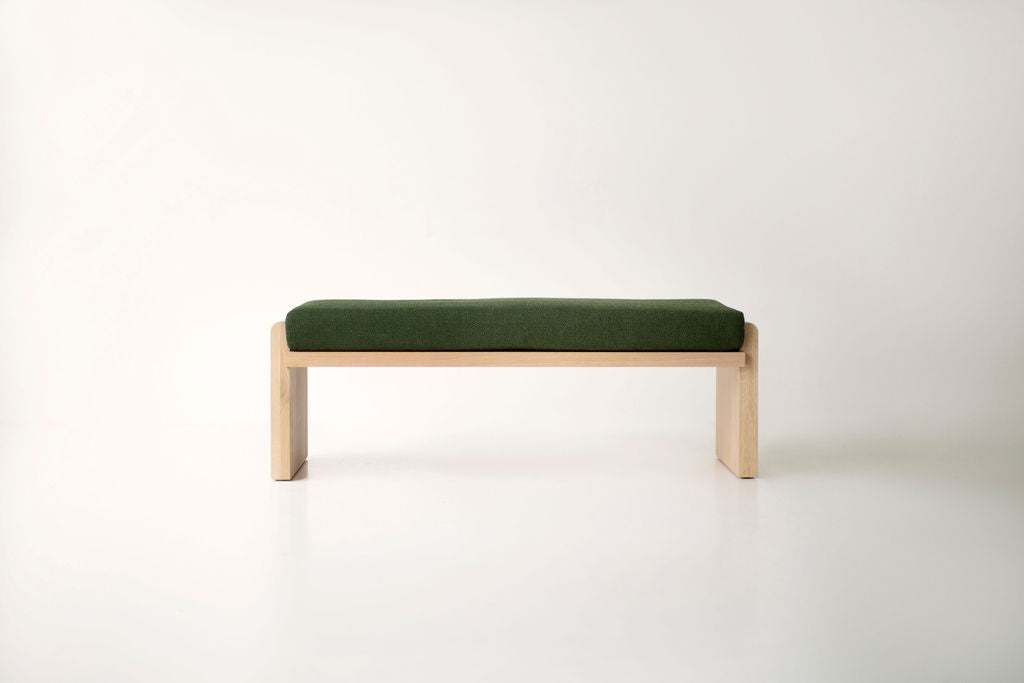 Iris Modern Bench In Bleached Oak for Bertu Home - 2424