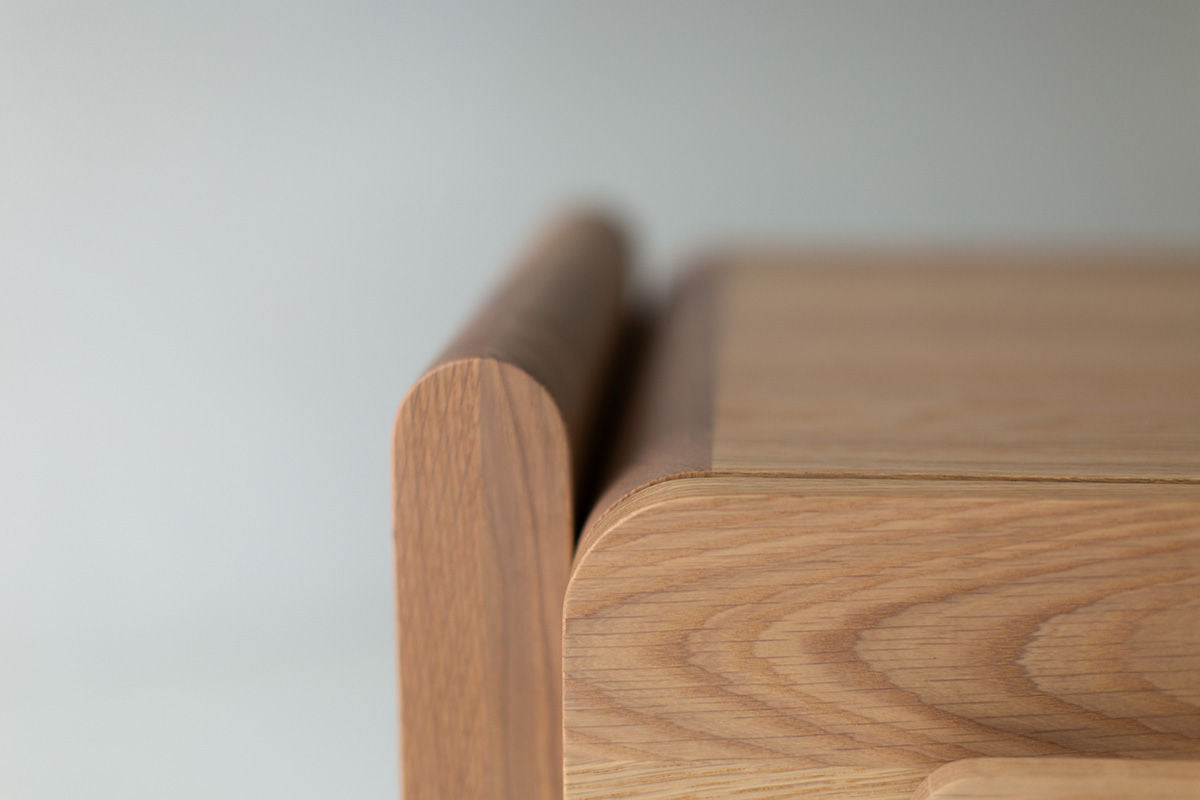 Iris Nightstand In Bleached White Oak for Bertu Home - 1124
