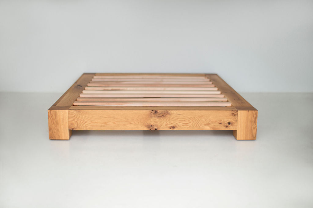 Ithaca Platform Bed in Rustic White Oak - For Bertu Home - 4025