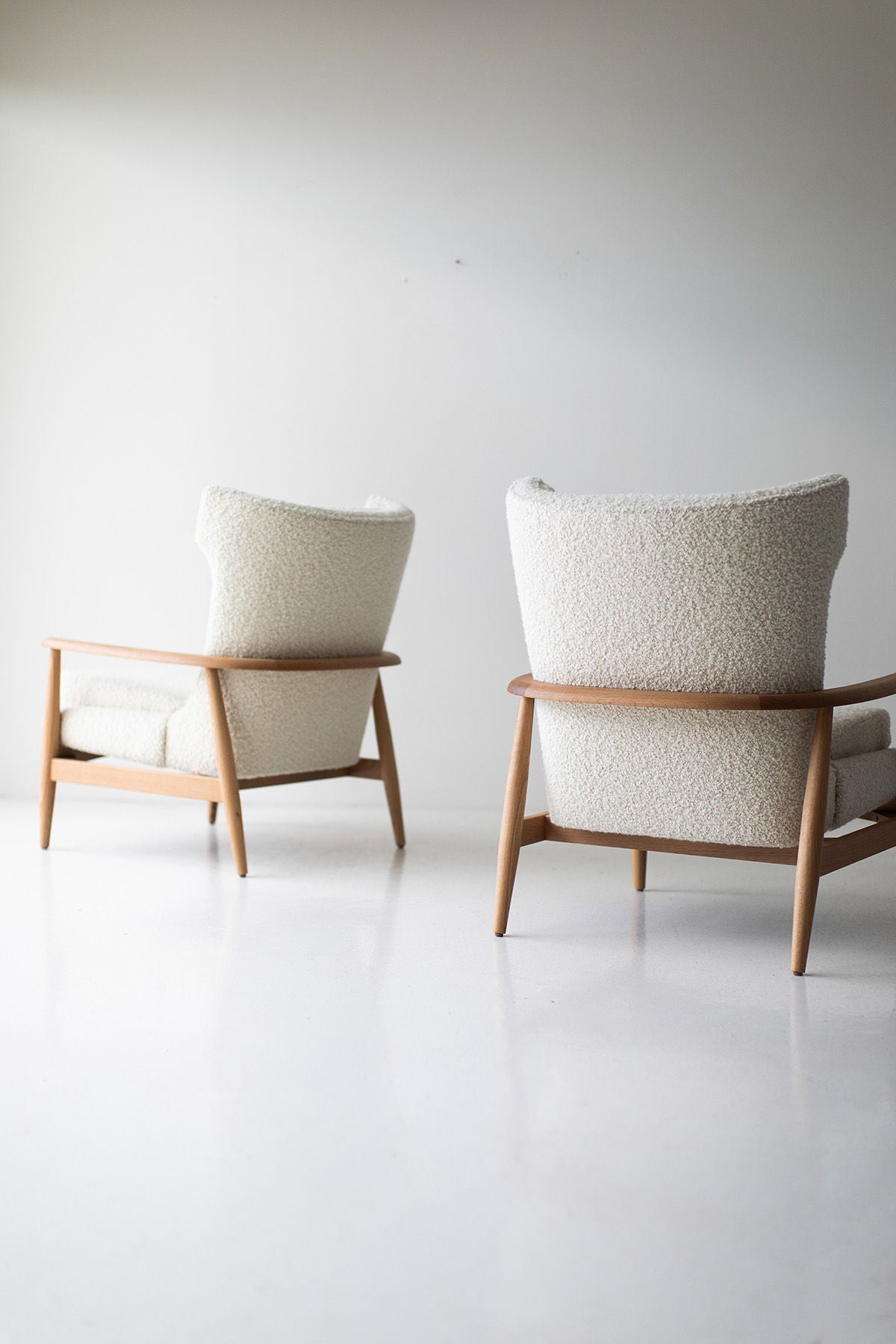 Peabody Modern Lounge Chair in Boucle - 2012P, Wing