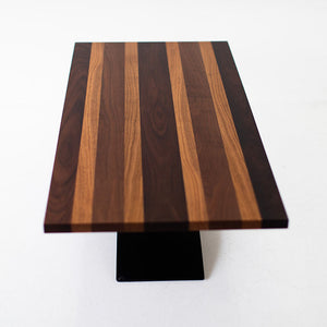 Milo Baughman Striped Top Coffee Table 393S 07