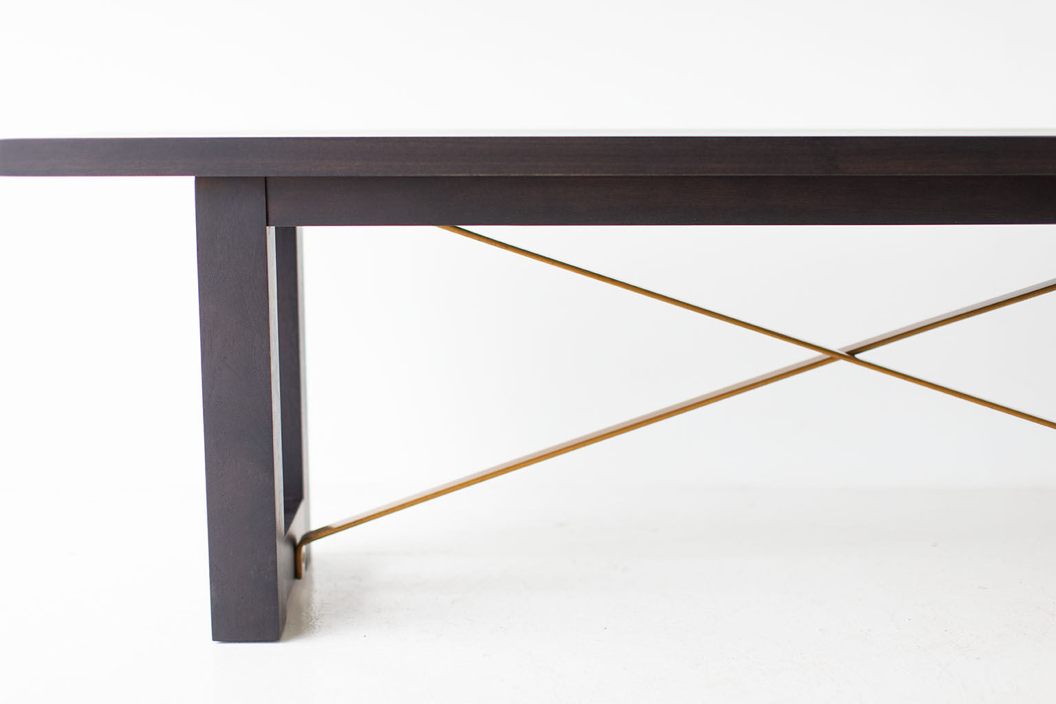 Modern Bench - Black and Brass - 0919