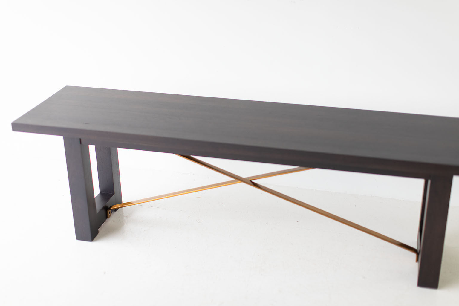 Modern Bench - Black and Brass - 0919