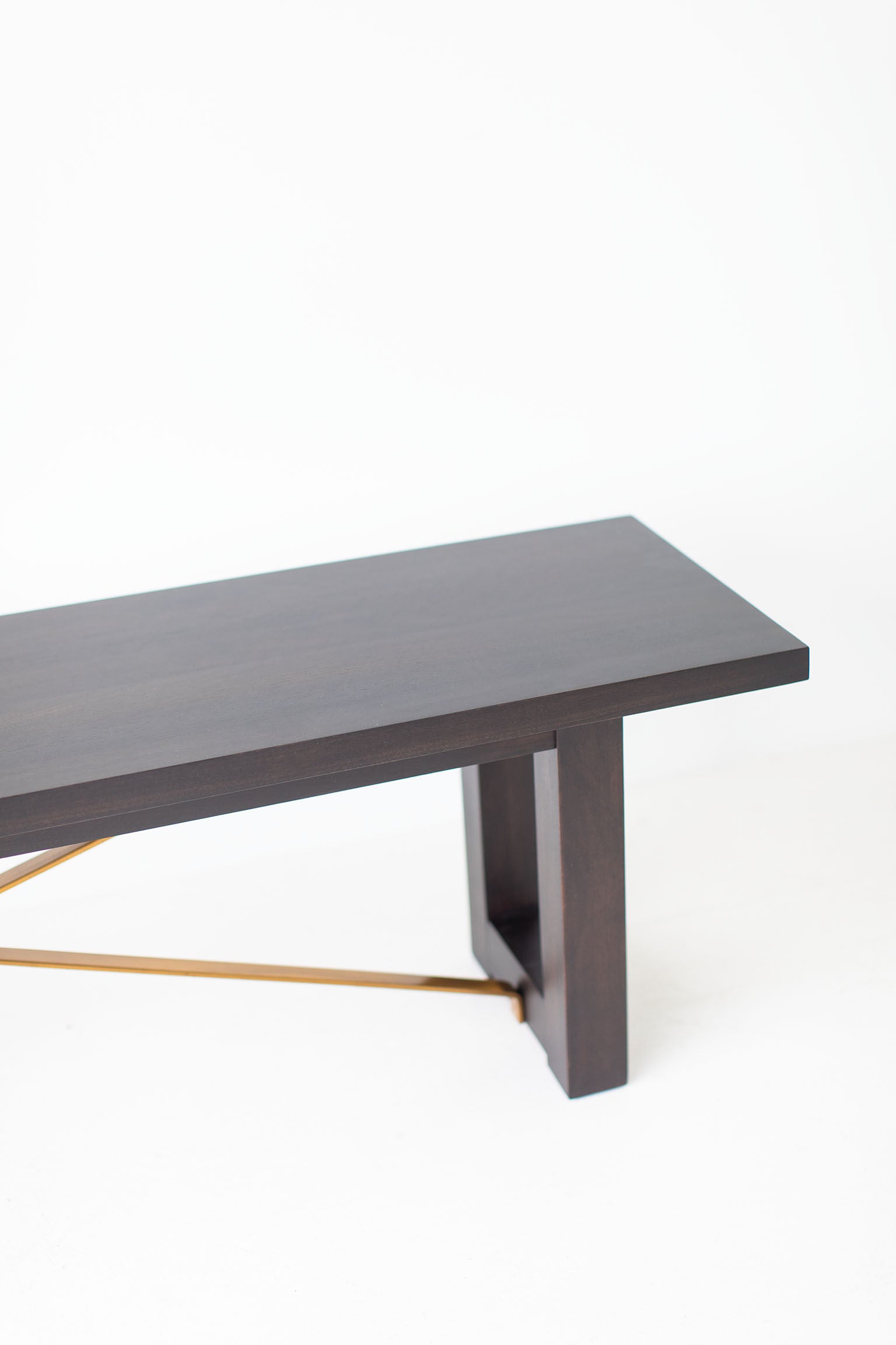 Modern Bench - Black and Brass - 0919