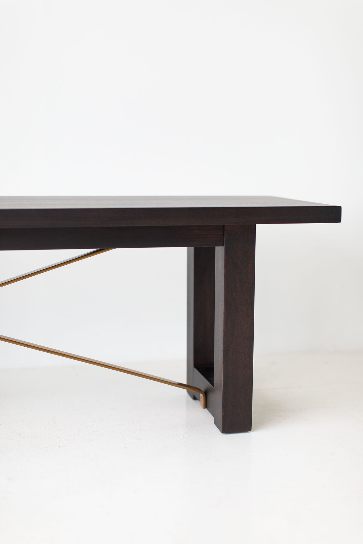 Modern Bench - Black and Brass - 0919