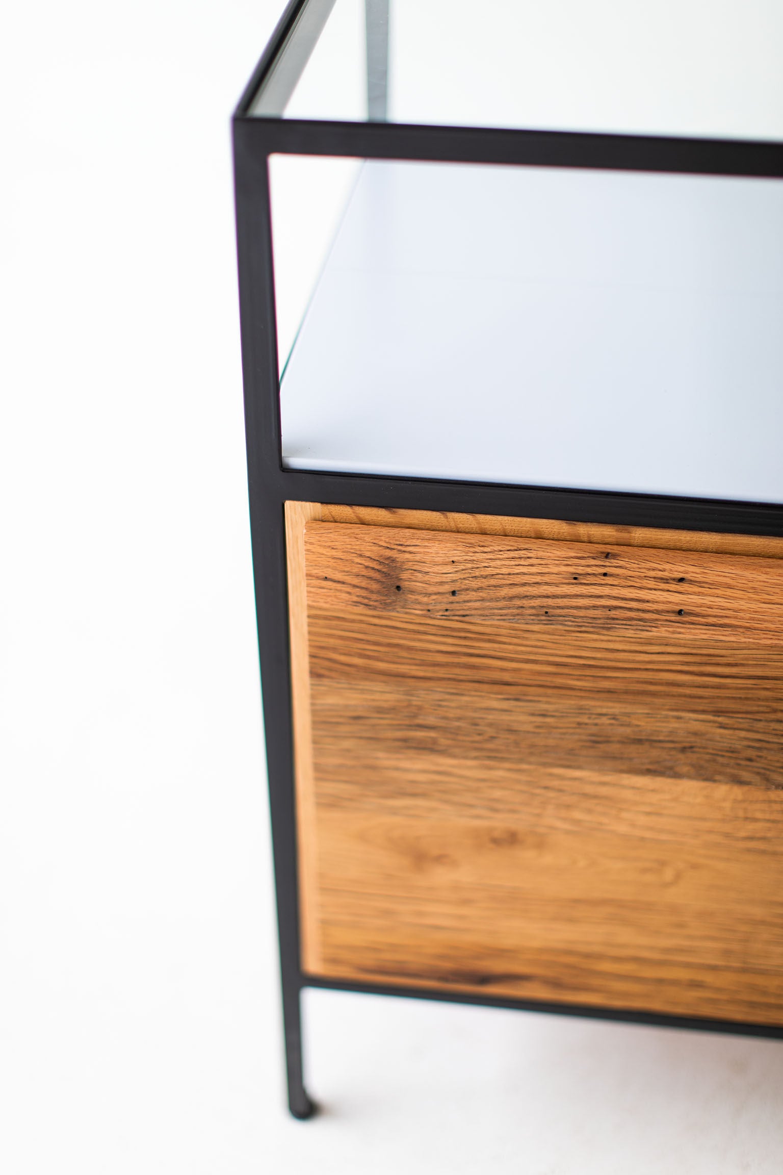 Modern Entryway Table in Reclaimed Oak - Cali Collection