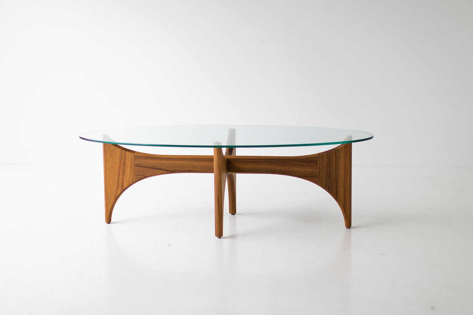 Modern Teak Coffee Table - 1514 - The Oval