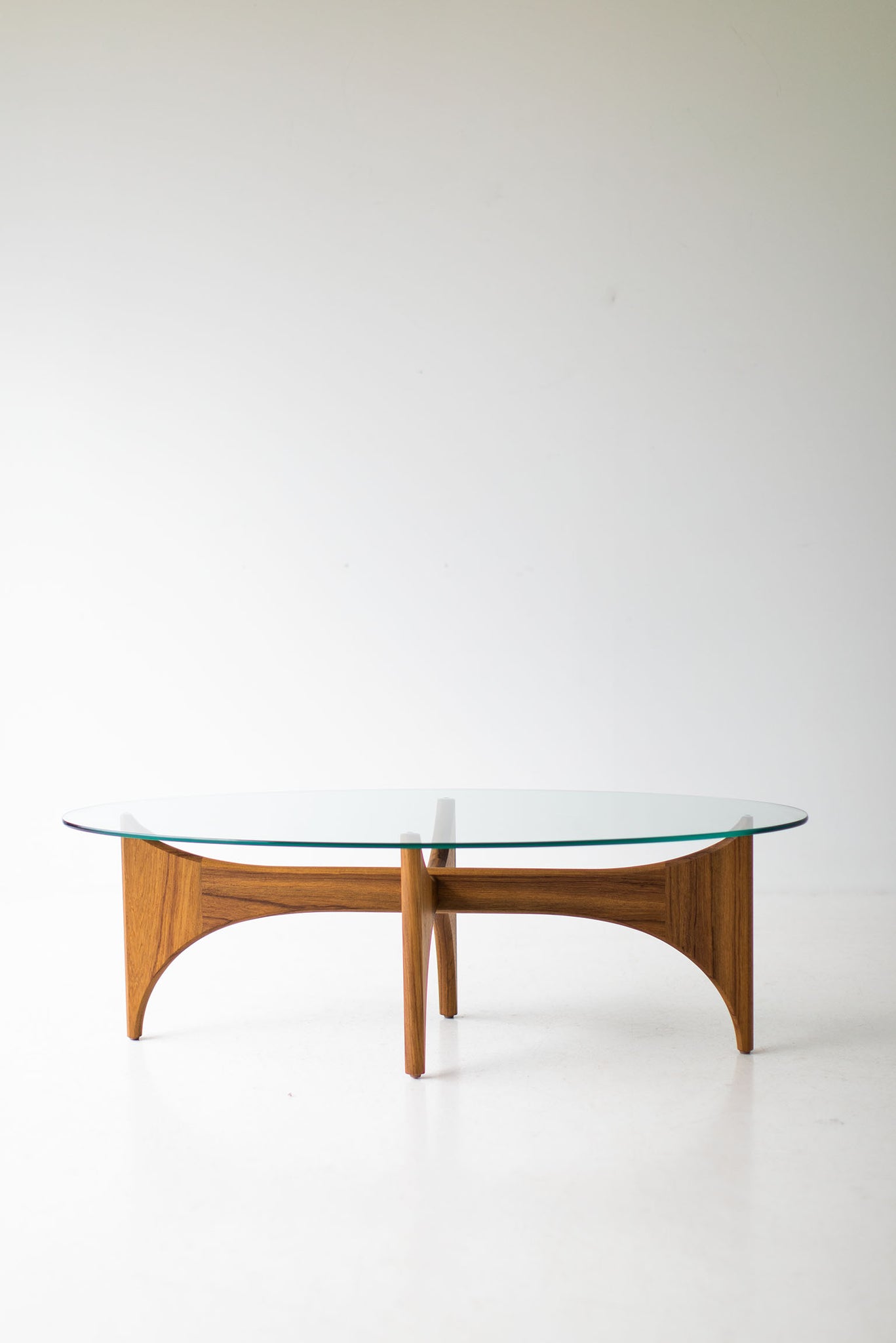 Modern Teak Coffee Table 1514 Oval, Image 02