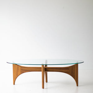 Modern Teak Coffee Table 1514 Oval, Image 02