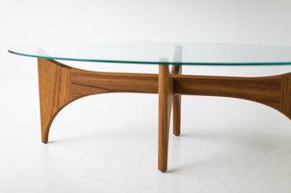 Modern Teak Coffee Table 1514 Oval, Image 03