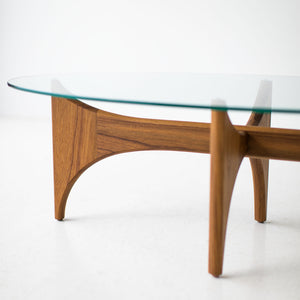 Modern Teak Coffee Table 1514 Oval, Image 04