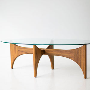 Modern Teak Coffee Table 1514 Oval, Image 06
