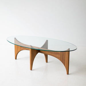 Modern Teak Coffee Table 1514 Oval, Image 07