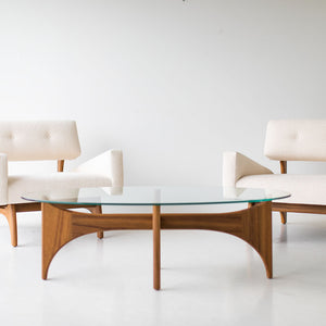 Modern Teak Coffee Table 1514 Oval, Image 09