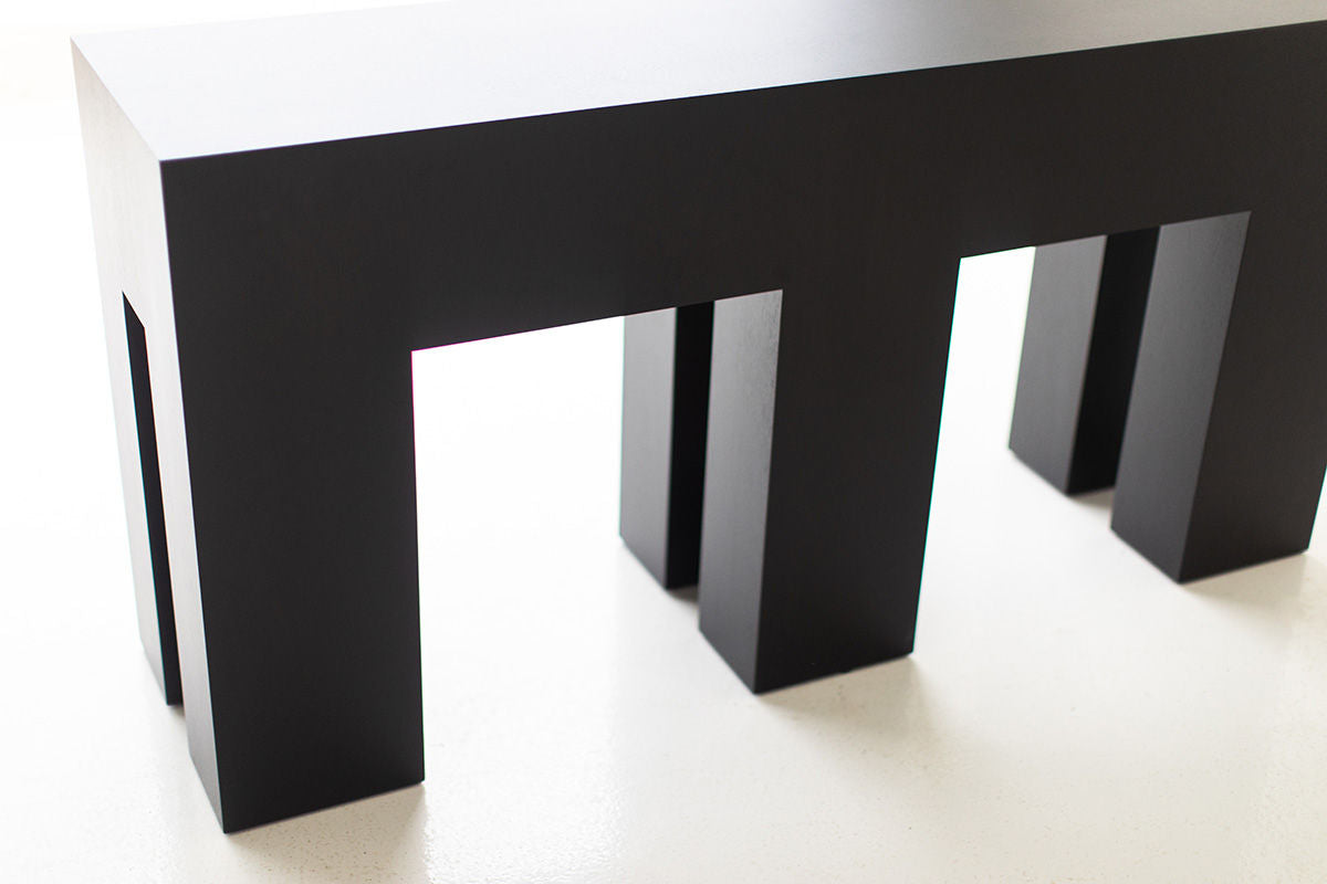 Modern Black Walnut Console Table - The Mondo for Bertu Home - 0824