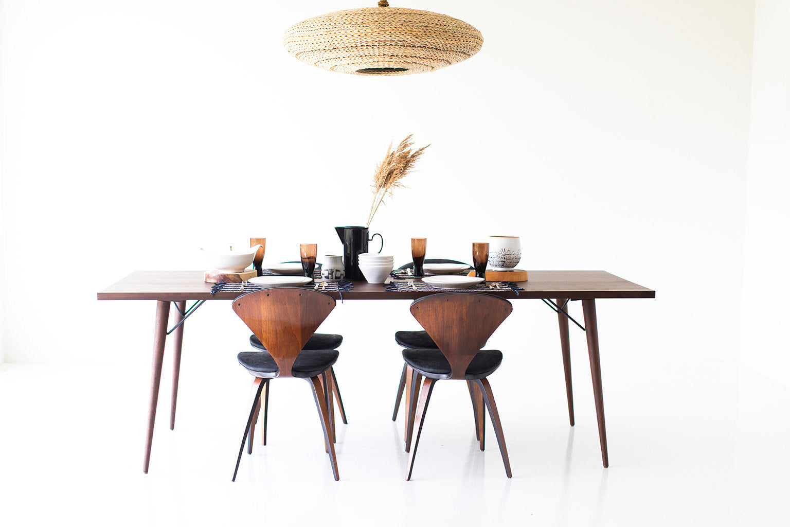 Modern Walnut Dining Table - 0418 -