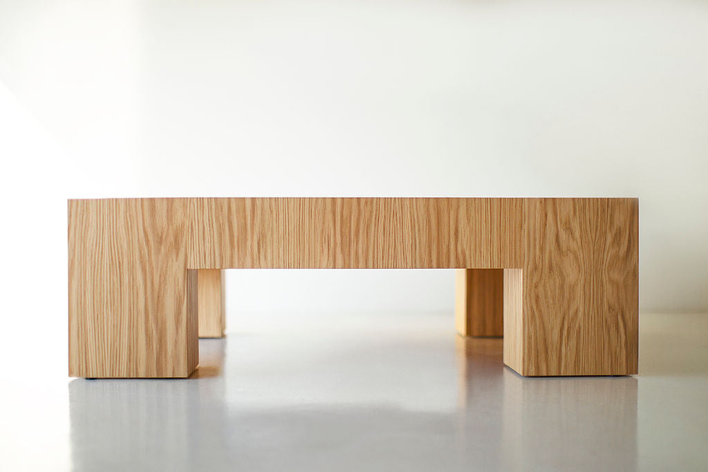 Mondo Coffee Table in White Oak - For Bertu Home - 2525