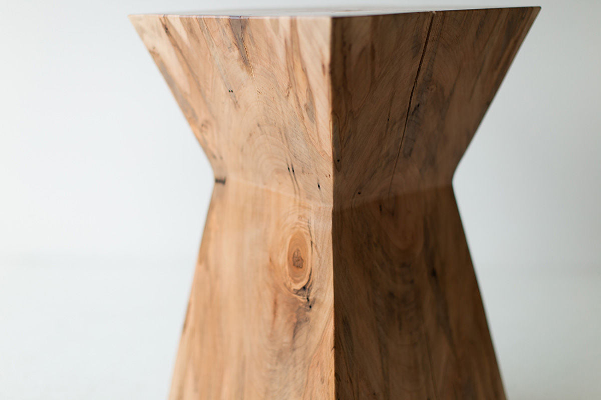 Natural Wood End Table - The Sol for Bertu Home - 1524