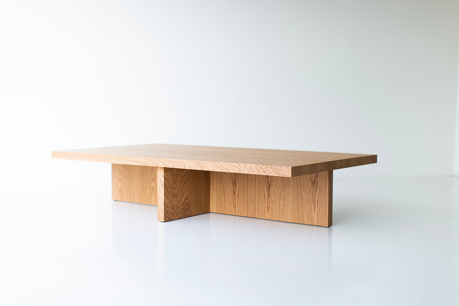 The Oakley Cross Base Coffee Table in White Oak - 4323