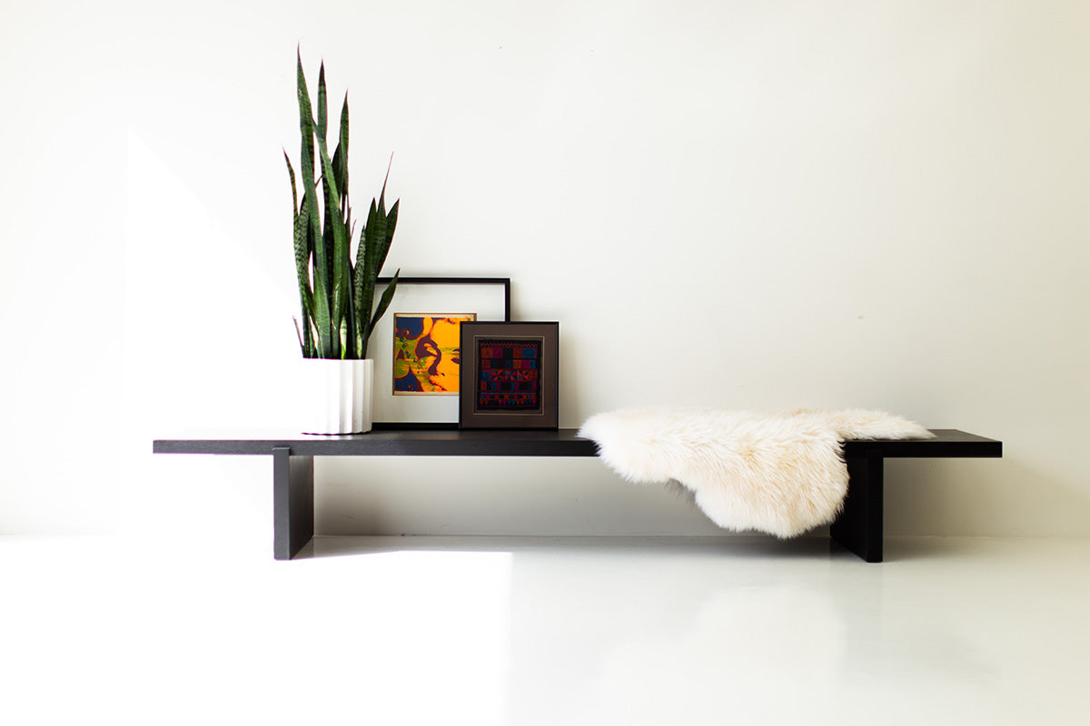 Rockefeller Modern Black Bench - 5523 for Bertu Home