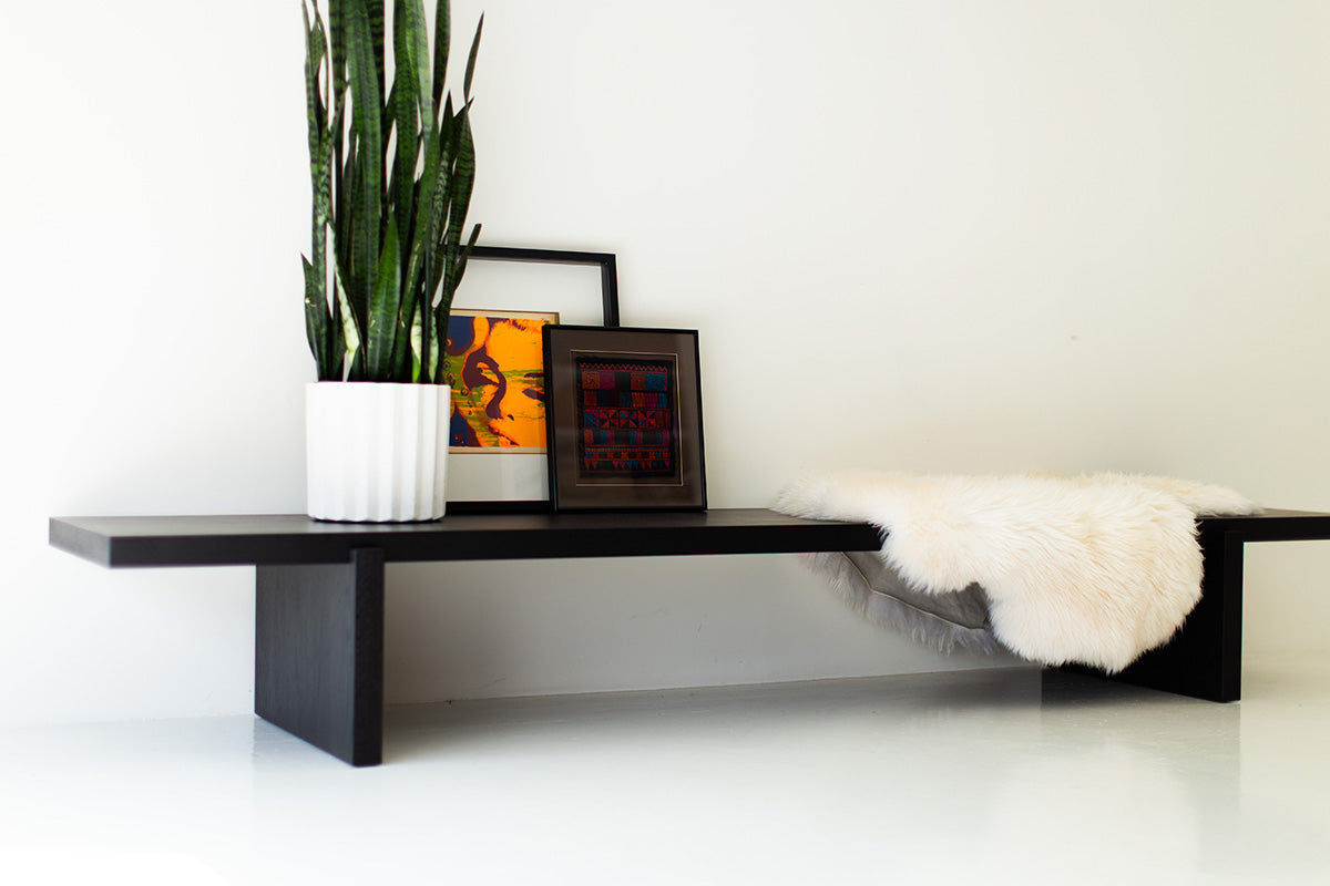 Rockefeller Modern Black Bench - 5523 for Bertu Home