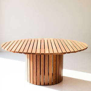 Round Outdoor Wood Dining Table Hamptons 0323, Image 07