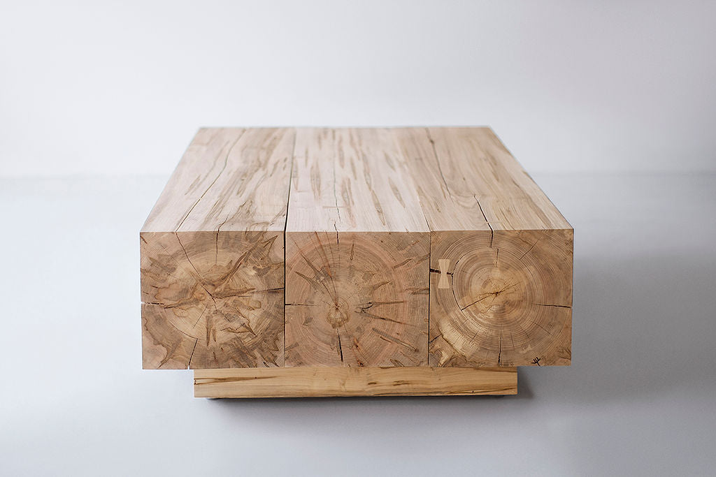 Solid Log Coffee Table - 3 Bay - For Bertu Home - 2225