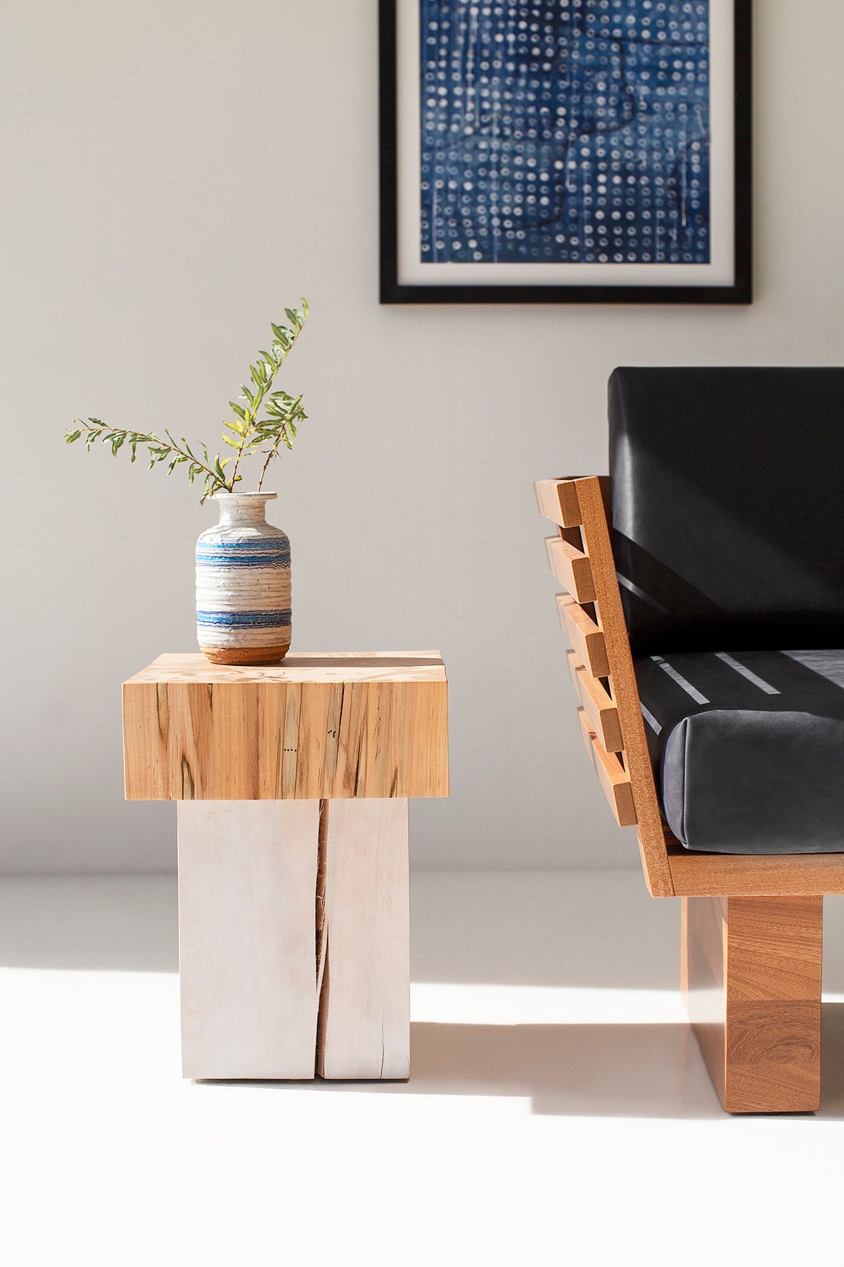 Solid Wood Side Table - The Viktor - For Bertu Home - 2725