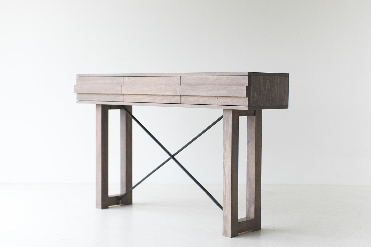 Wood Console Table - Weathered Gray - 0617