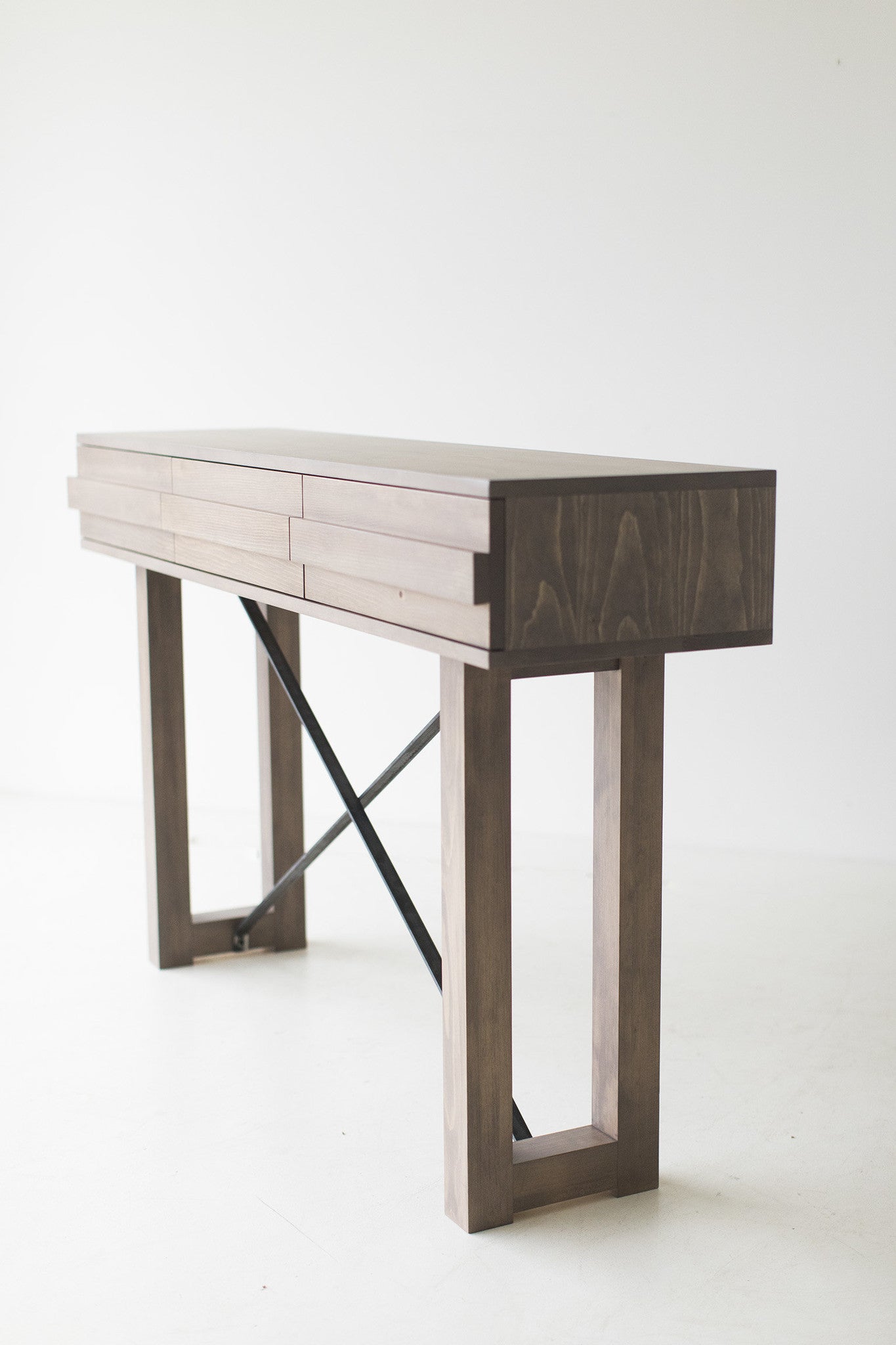 Wood Console Table - Weathered Gray - 0617