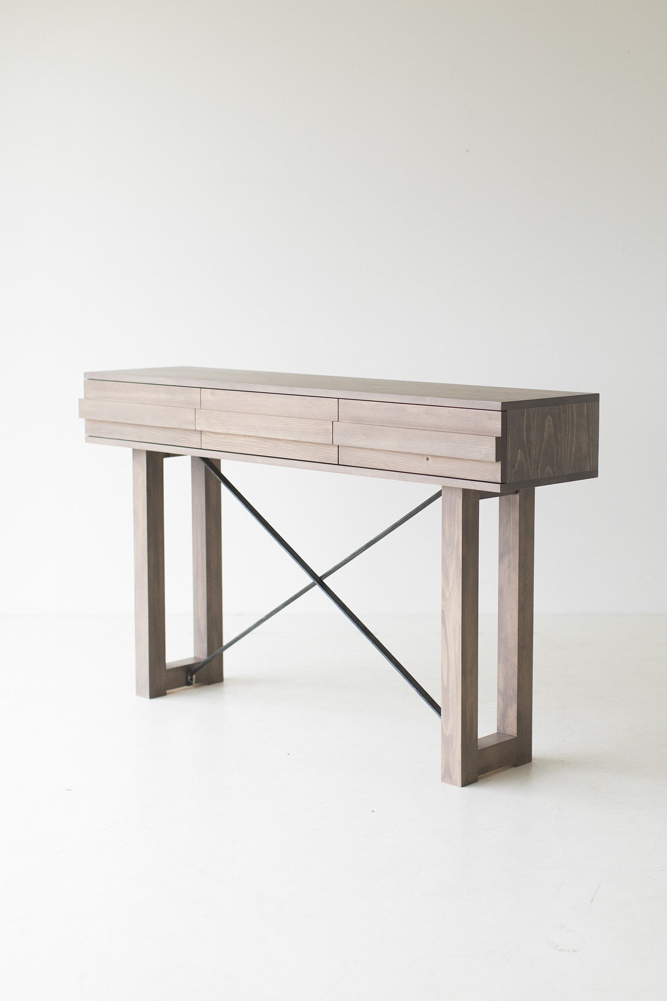 Wood Console Table - Weathered Gray - 0617