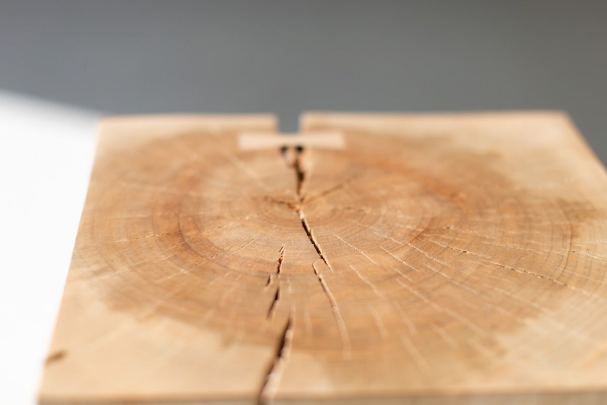 Wood Side Table with Bowties for Bertu Home - 1823