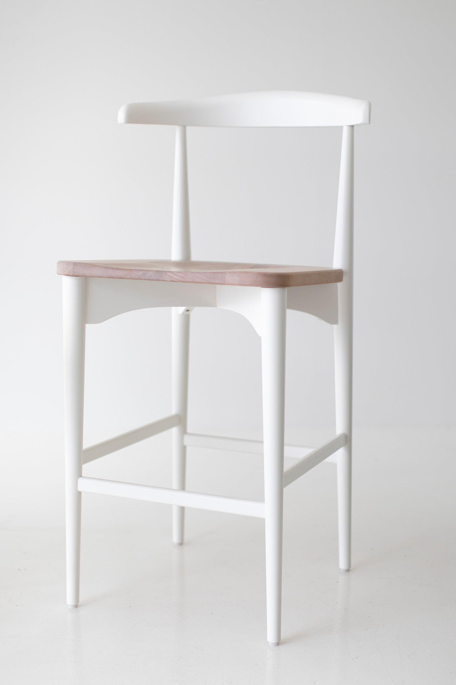 Modern White Counter Height Stools - 2318