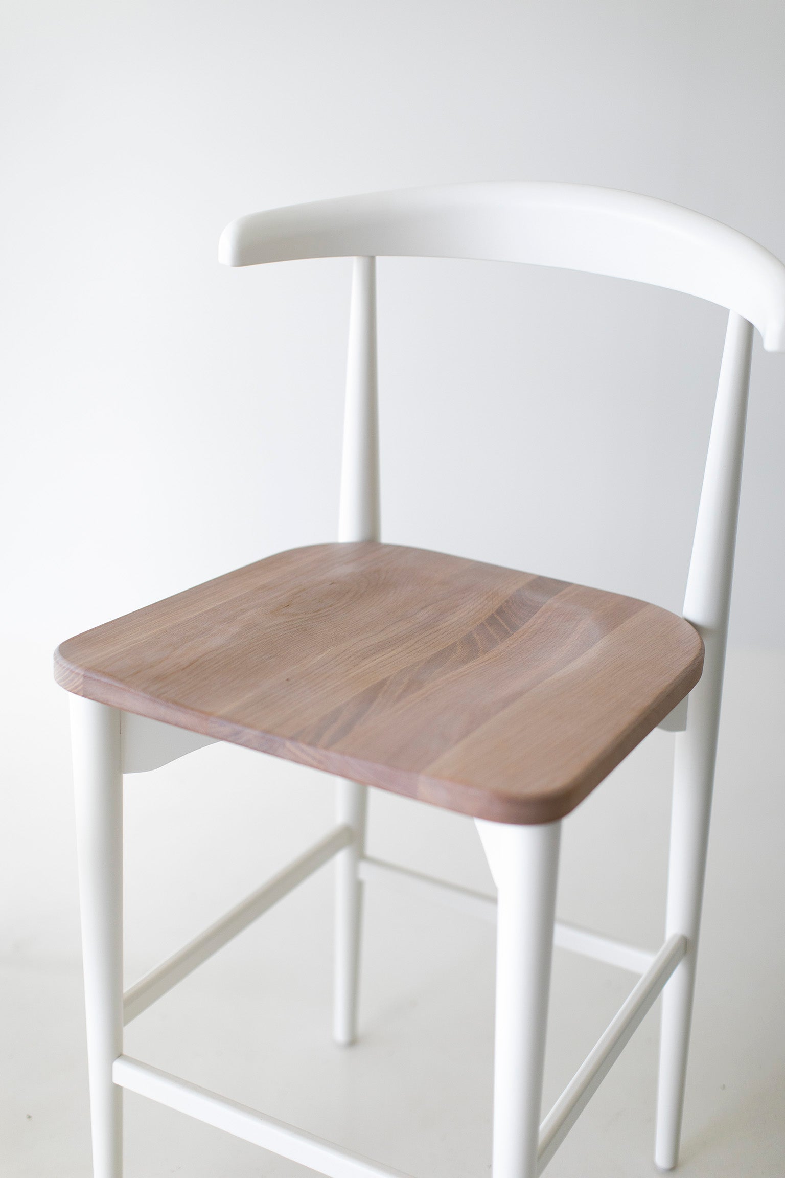 Modern White Counter Height Stools - 2318