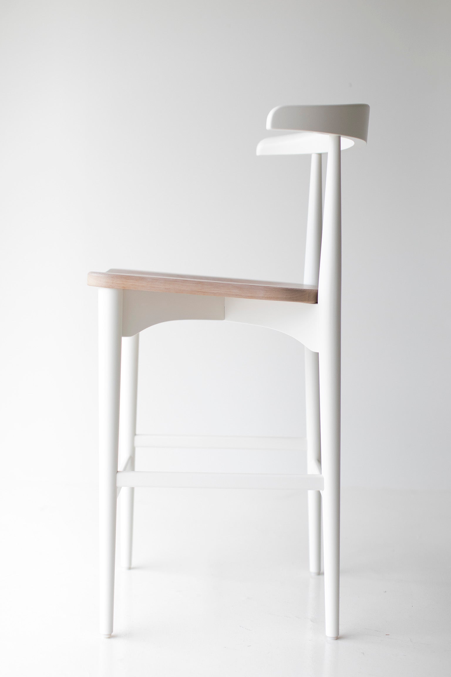 Modern White Counter Height Stools - 2318