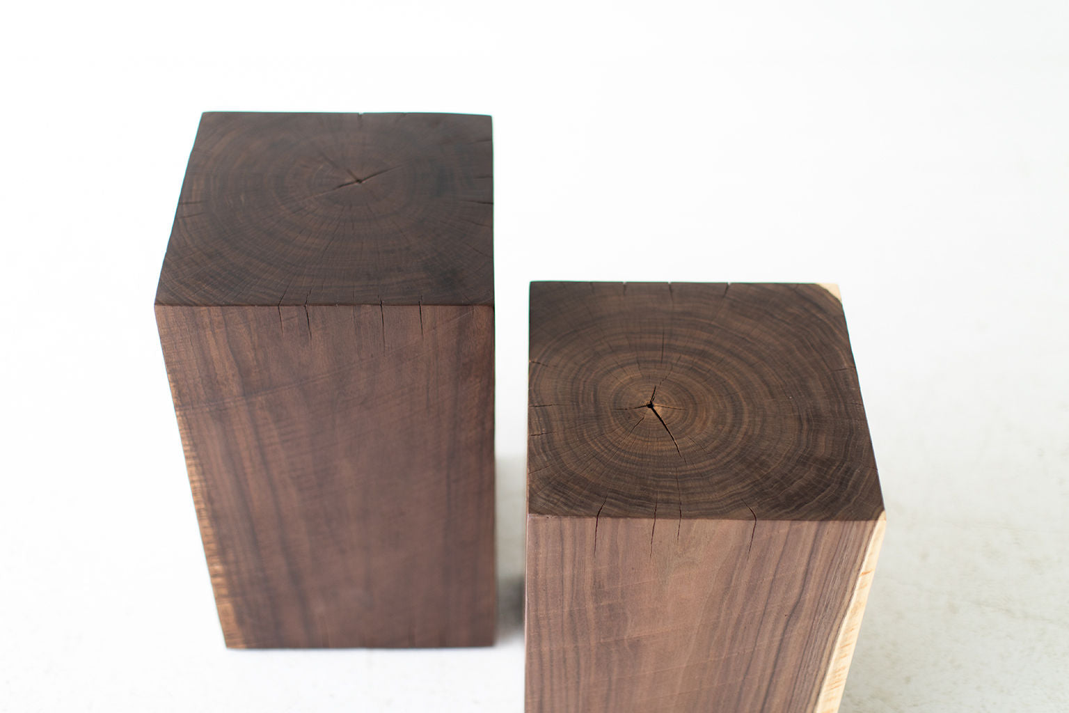 Modern Wood Side Tables - Walnut - 0621