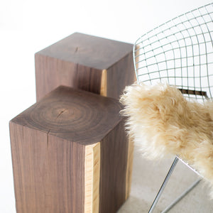 Modern Wood Side Tables Walnut 0621, Image 06