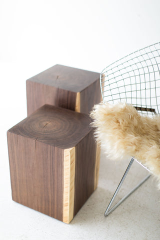 Modern Wood Side Tables Walnut 0621, Image 06