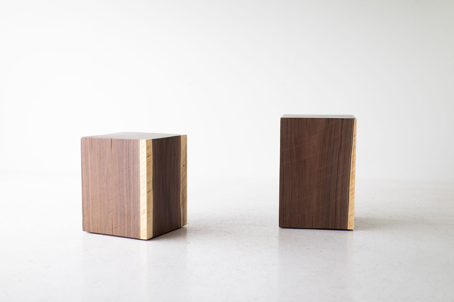 Modern Wood Side Tables - Walnut - 0621