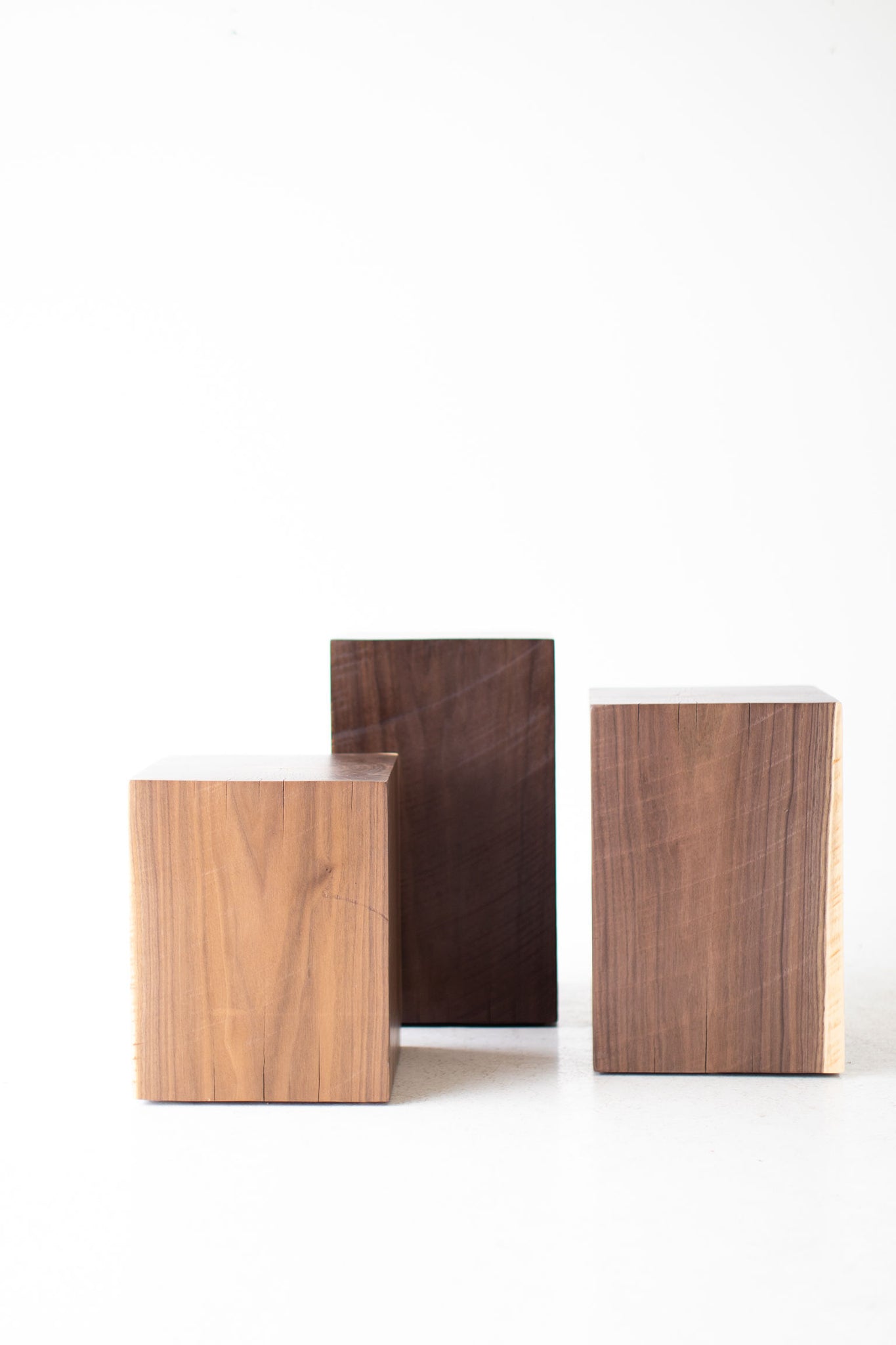 Modern Wood Side Tables Walnut 0621, Image 13