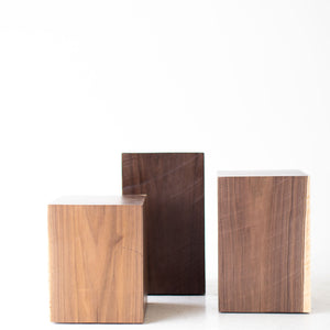 Modern Wood Side Tables Walnut 0621, Image 13