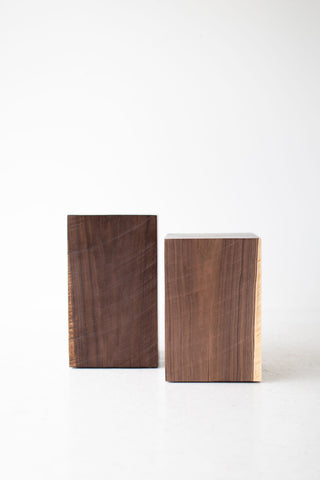 Modern Wood Side Tables Walnut 0621, Image 15
