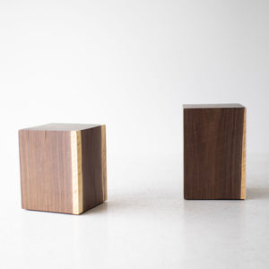 Modern Wood Side Tables Walnut 0621, Image 16
