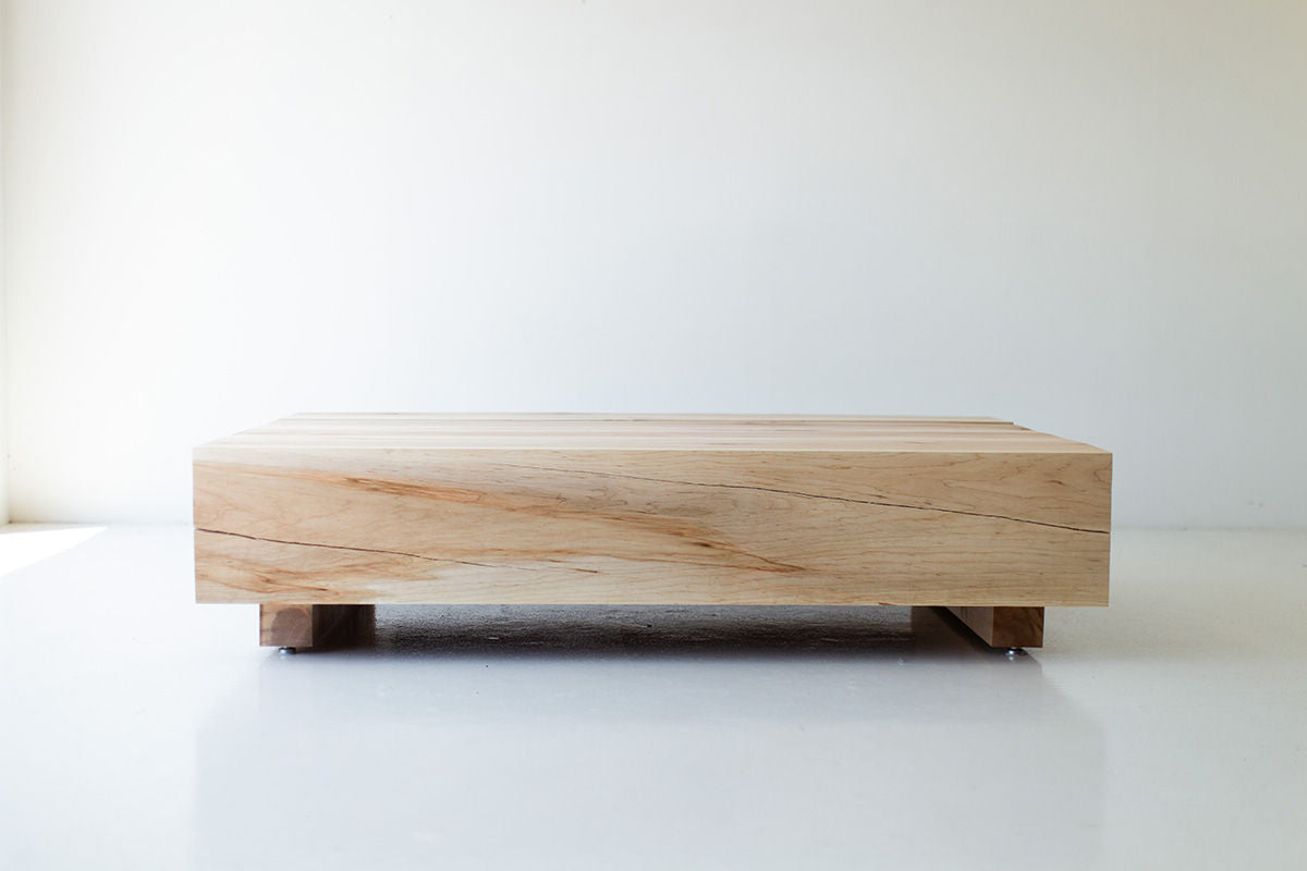 Modern Wood Beam Coffee Table for Bertu Home - 1324