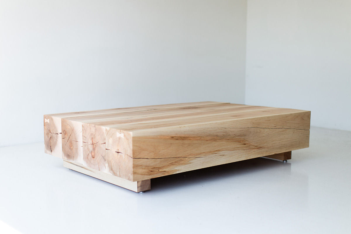 Modern Wood Beam Coffee Table for Bertu Home - 1324